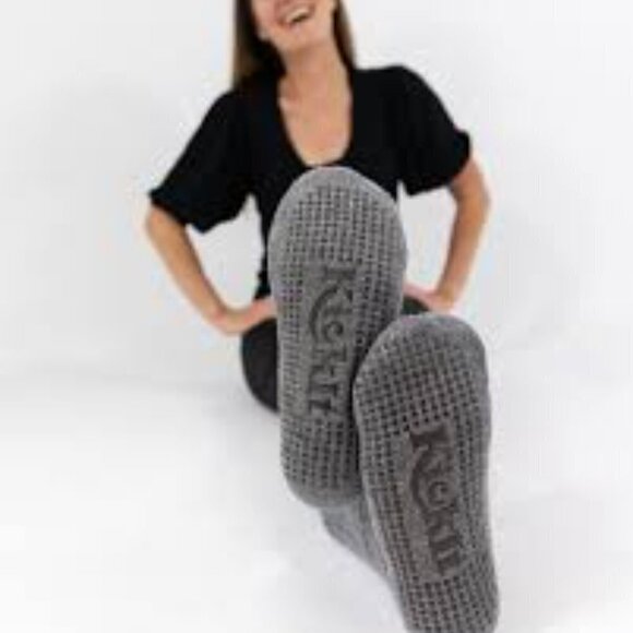 Kick It Fleece Lined Socks with No Skid Bottom OS - Picture 1 of 8